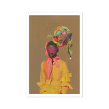 Liberty - Neo-baroque Afrofuturist Fashion Art Print / Canvas Abstract Portrait Colorful Headwear Afrofuturist Fashion Art, Vintage Fashion,