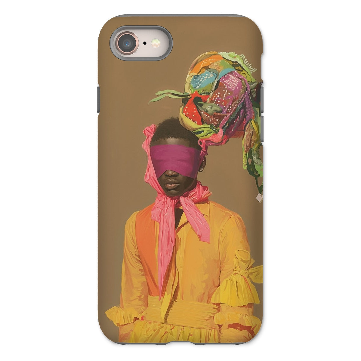 Liberty - Neo-baroque Afrofuturist Fashion Iphone Case, 8 / Matte, Phone Case Colorful Fashion Portrait