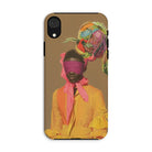 Liberty - Neo-baroque Afrofuturist Fashion Iphone Case, Xr / Matte, Phone Case Person Blindfold Colorful Headpiece