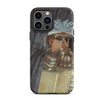 The Librarian - Giuseppe Arcimboldo Iphone Case, 13 Pro Max / Matte, Black Iphone Whimsical Art Print Phone Case Bearded