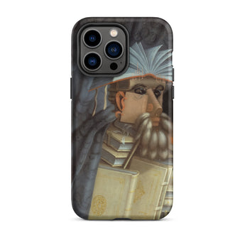 The Librarian - Giuseppe Arcimboldo Iphone Case, 14 Pro Max / Matte, Black Iphone Whimsical Book-themed Case