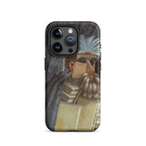 The Librarian - Giuseppe Arcimboldo Iphone Case, 15 Pro / Matte, Black Smartphone Case Whimsical Bookish Character Design