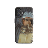 The Librarian - Giuseppe Arcimboldo Iphone Case, 16 / Matte, Black Smartphone Case Illustration Dwarf-like Figure
