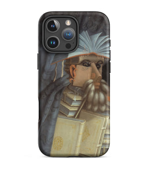 Iphone 16 Pro Max / Matte the Librarian - Giuseppe Arcimboldo Phone Case Portrait Assembled, Gilded Covers Reading Stand, Renaissance