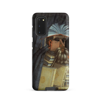 The Librarian - Giuseppe Arcimboldo Samsung Case, Galaxy S20 / Matte, Black Smartphone Case Illustration Man Beard Hat Made