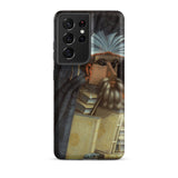 The Librarian - Giuseppe Arcimboldo Samsung Case, Galaxy S21 Ultra / Matte, Black Smartphone Case Whimsical Illustration Bearded Figure