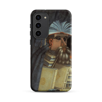 The Librarian - Giuseppe Arcimboldo Samsung Case, Galaxy S23 Plus / Matte, Black Smartphone Case Illustration Man Books