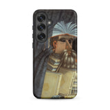 The Librarian - Giuseppe Arcimboldo Samsung Case, Galaxy S25 Plus / Matte, Black Smartphone Case Whimsical Detailed Illustration Bearded