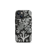 Lichenes Flechten - Ernst Haeckel Iphone Case, 13 Mini / Matte, Black Phone Case Lichen Pattern