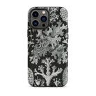 Lichenes Flechten Ernst Haeckel Iphone Case, 13 Pro Max / Matte, Black Phone Case Lichen Pattern