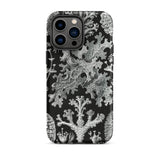 Lichenes Flechten - Ernst Haeckel Iphone Case, 14 Pro Max / Matte, Black Phone Case Lichen Pattern