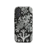 Lichenes Flechten - Ernst Haeckel Iphone Case, 16 / Matte, Black Phone Case Coral Pattern