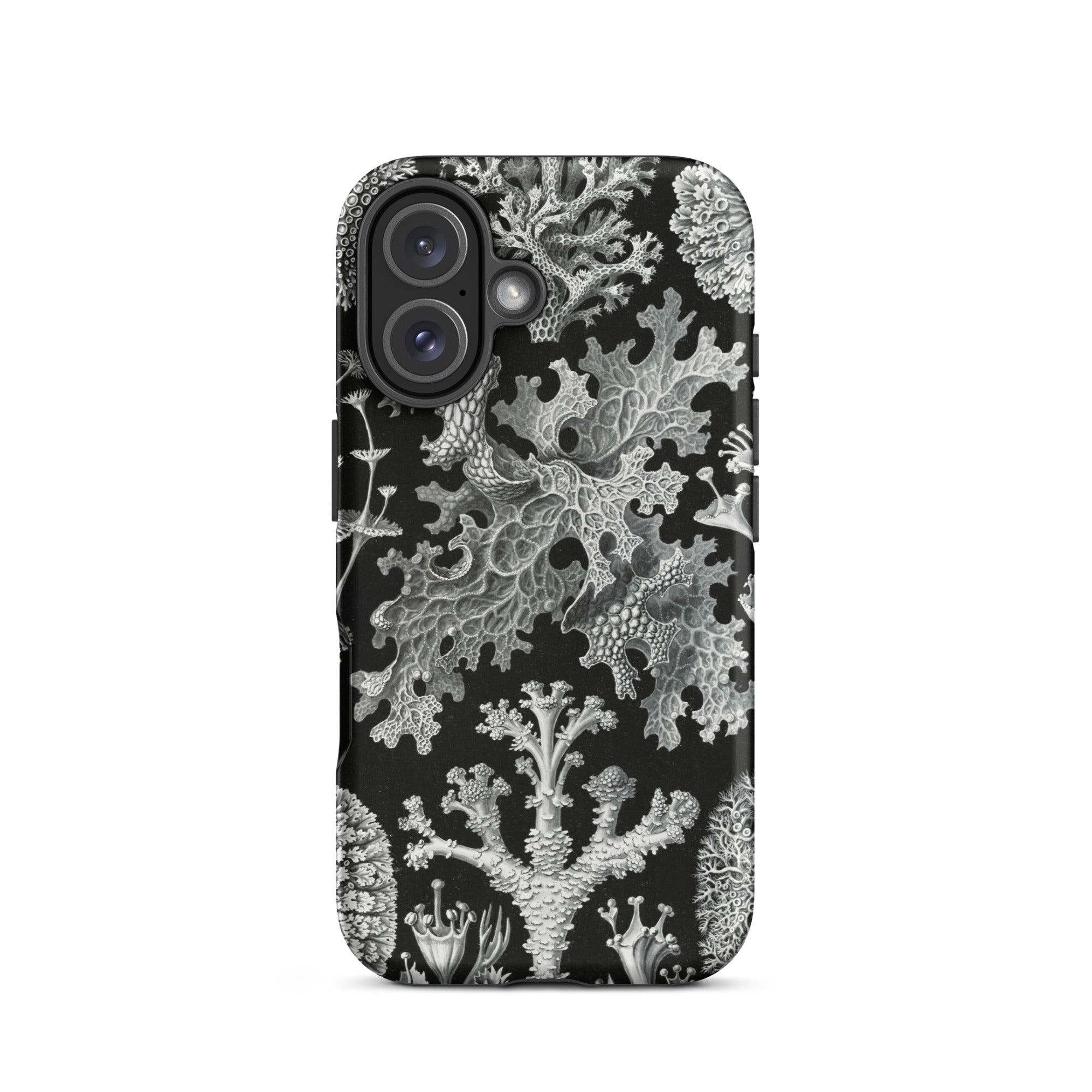Lichenes Flechten Ernst Haeckel Iphone Case, 16 / Matte, Black Phone Case Coral Pattern
