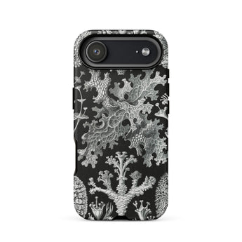 Lichenes Flechten - Ernst Haeckel Phone Case Iphone 17 Air / Matte Black White Coral Patterned Phone Case Textured Design Haeckel Iphone