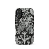 Lichenes Flechten - Ernst Haeckel Phone Case Iphone 17 / Matte Black White Floral Phone Case Intricate Design Made Haeckel Iphone Case,
