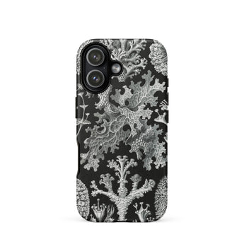 Lichenes Flechten - Ernst Haeckel Phone Case Iphone 17 / Matte Black White Floral Phone Case Intricate Design Made Haeckel Iphone Case,