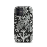 Lichenes Flechten - Ernst Haeckel Phone Case Iphone 12 / Matte Black Phone Case White Coral Pattern Haeckel Iphone Case, Ancient Stones,