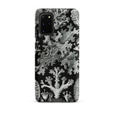 Lichenes Flechten - Ernst Haeckel Phone Case Samsung Galaxy S20 Plus / Matte Black Phone Case Intricate Silver-toned Coral Lichen