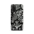 Lichenes Flechten Ernst Haeckel Samsung Case, Galaxy S20 / Matte, Black Smartphone Case White Coral Lichen Pattern