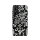 Lichenes Flechten Ernst Haeckel Samsung Case, Galaxy S21 / Matte, Black Smartphone Case Detailed White Botanical Illustration Types
