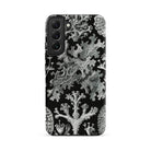 Lichenes Flechten Ernst Haeckel Samsung Case, Galaxy S22 Plus / Matte, Black Phone Case White Coral Plant Pattern