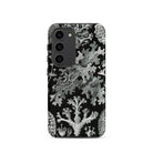 Lichenes Flechten Ernst Haeckel Samsung Case, Galaxy S23 / Matte, Black Smartphone Case Detailed White Grey Botanical Pattern