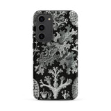 Lichenes Flechten - Ernst Haeckel Samsung Case, Galaxy S23 Plus / Matte, Smartphone Case Black White Coral Lichen Pattern