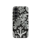 Lichenes Flechten Ernst Haeckel Samsung Case, Galaxy S24 / Matte, Black Smartphone Case White Coral Marine Plant Pattern