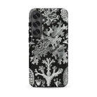 Lichenes Flechten Ernst Haeckel Samsung Case, Galaxy S25 Plus / Matte, Smartphone Case Black Background White Intricate Coral Like Patterns