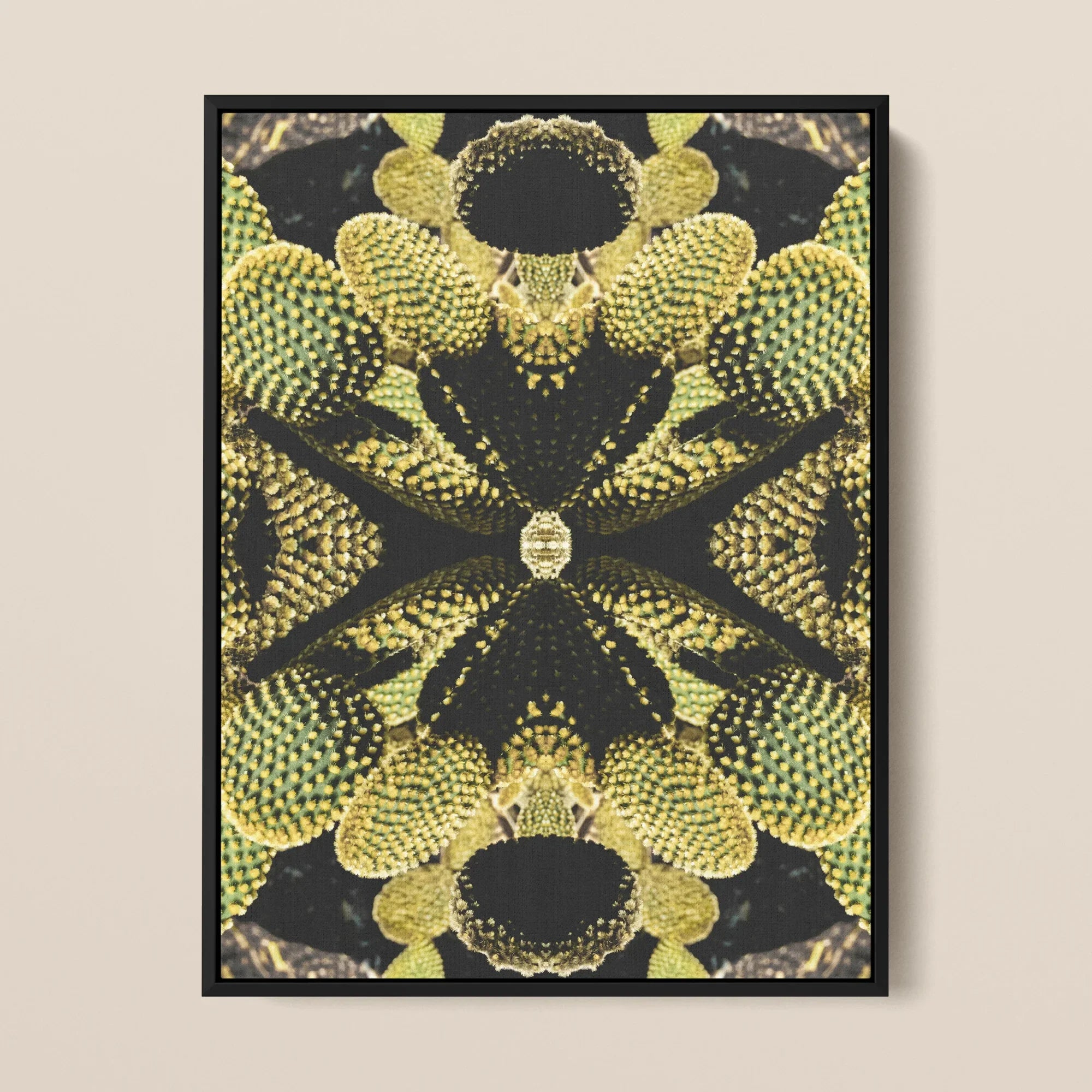 Life on Mars - Succulent Botanical Op Art Framed Canvas Posters Prints & Visual Artwork