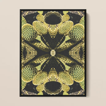 Life on Mars - Trippy Botanical Op Art Print / Canvas, Cacti Reign Supreme, Trippy Botanical Succulent, Xeriscape Odyssey