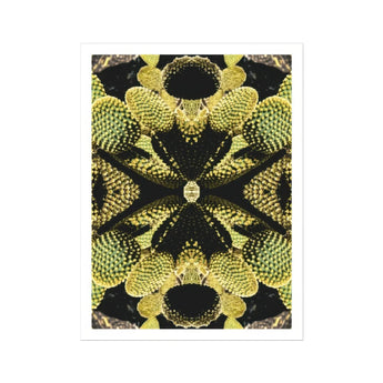 Life on Mars - Trippy Botanical Op Art Print / Canvas, Cacti Reign Supreme, Trippy Botanical Succulent, Xeriscape Odyssey