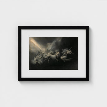 Lightning Struck a Flock of Witches - William Holbrook Beard Art Print / Canvas, Molten Seam Opening, Launches Seven Night-sisters Prints