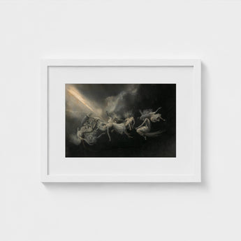 Lightning Struck a Flock of Witches - William Holbrook Beard Art Print / Canvas, Molten Seam Opening, Launches Seven Night-sisters Prints