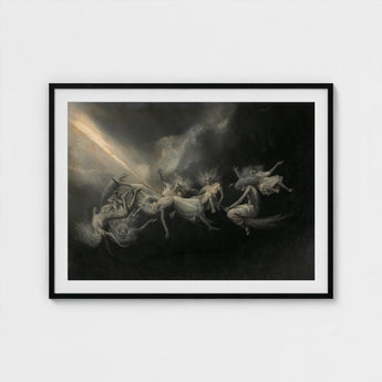 Lightning Struck a Flock of Witches - William Holbrook Beard Art Print / Canvas, Molten Seam Opening, Launches Seven Night-sisters Prints