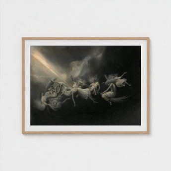 Lightning Struck a Flock of Witches - William Holbrook Beard Art Print / Canvas, Molten Seam Opening, Launches Seven Night-sisters Prints