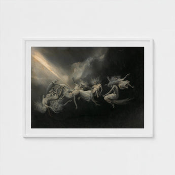 Lightning Struck a Flock of Witches - William Holbrook Beard Art Print / Canvas, Molten Seam Opening, Launches Seven Night-sisters Prints