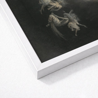 Lightning Struck a Flock of Witches - William Holbrook Beard Art Print / Canvas Framed Artwork Dramatic Dark-toned Scene Figures Motion