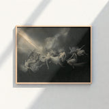 Framed Artwork Dramatic Dark-toned Scene Figures Motion Stormy William Holbrook Beard, Molten Seam Opening, Launches Seven Night-sisters