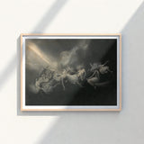 Framed Artwork Dramatic Dark-toned Scene Ethereal Figures Motion William Holbrook Beard, Molten Seam Opening, Launches Seven Night-sisters