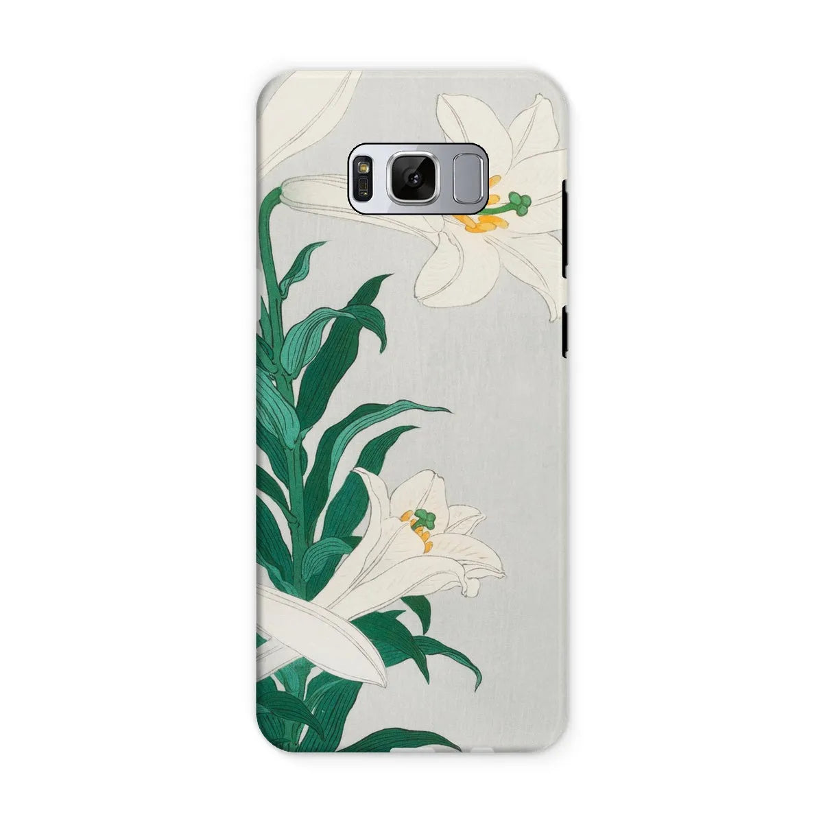 Lilies - Japanese Shin-hanga Art Phone Case - Ohara Koson - Samsung Galaxy S8 / Matte - Mobile Phone Cases - Aesthetic