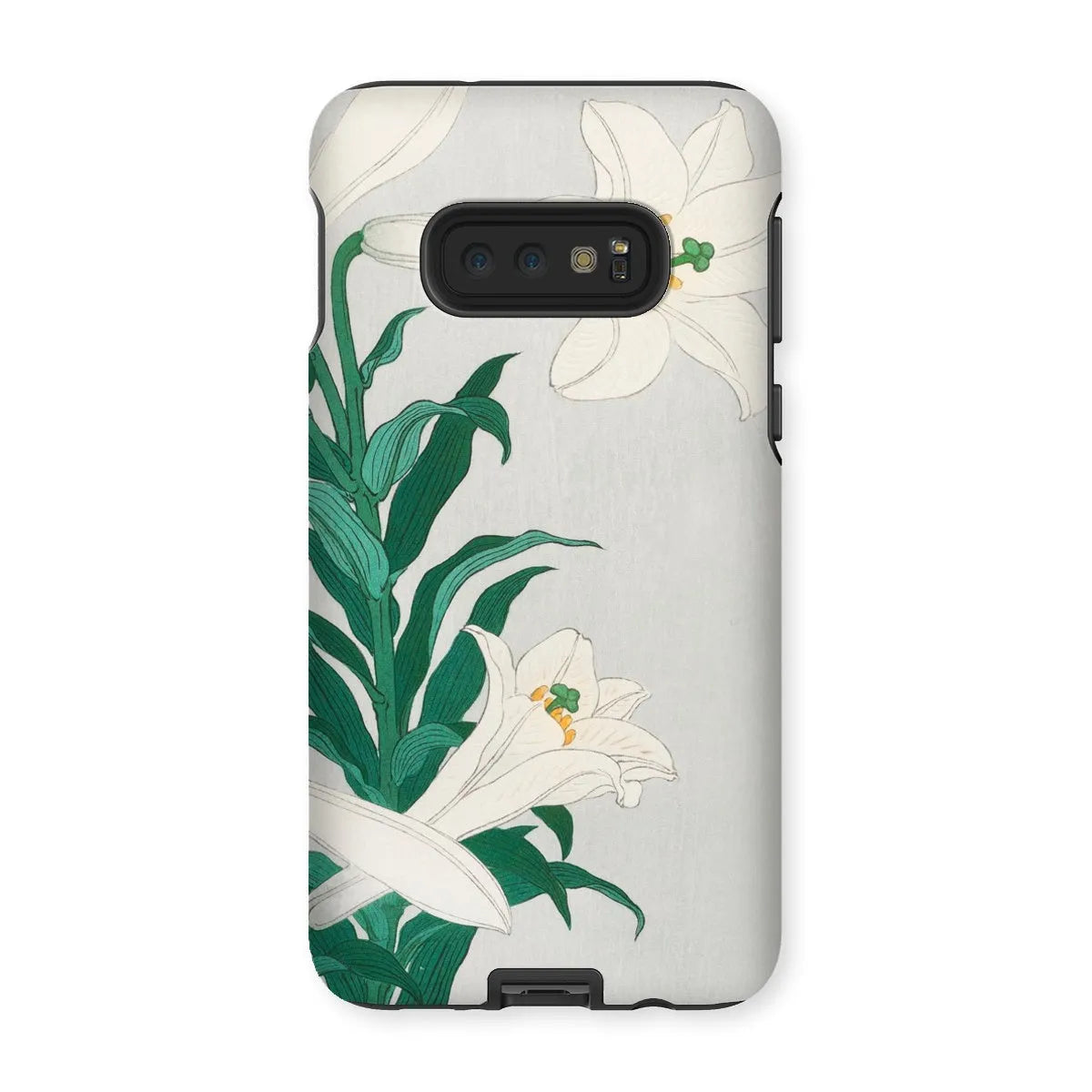Lilies - Japanese Shin-hanga Art Phone Case - Ohara Koson - Samsung Galaxy S10e / Matte - Mobile Phone Cases