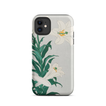 Lilies - Ohara Koson Shin-hanga Art Iphone Case, 11 / Matte, Floral-patterned Phone Case