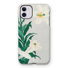 Lilies - Ohara Koson Shin-hanga Art Iphone Case, 11 / Matte, Floral-patterned Iphone Case White Lilies Green Leaves Light
