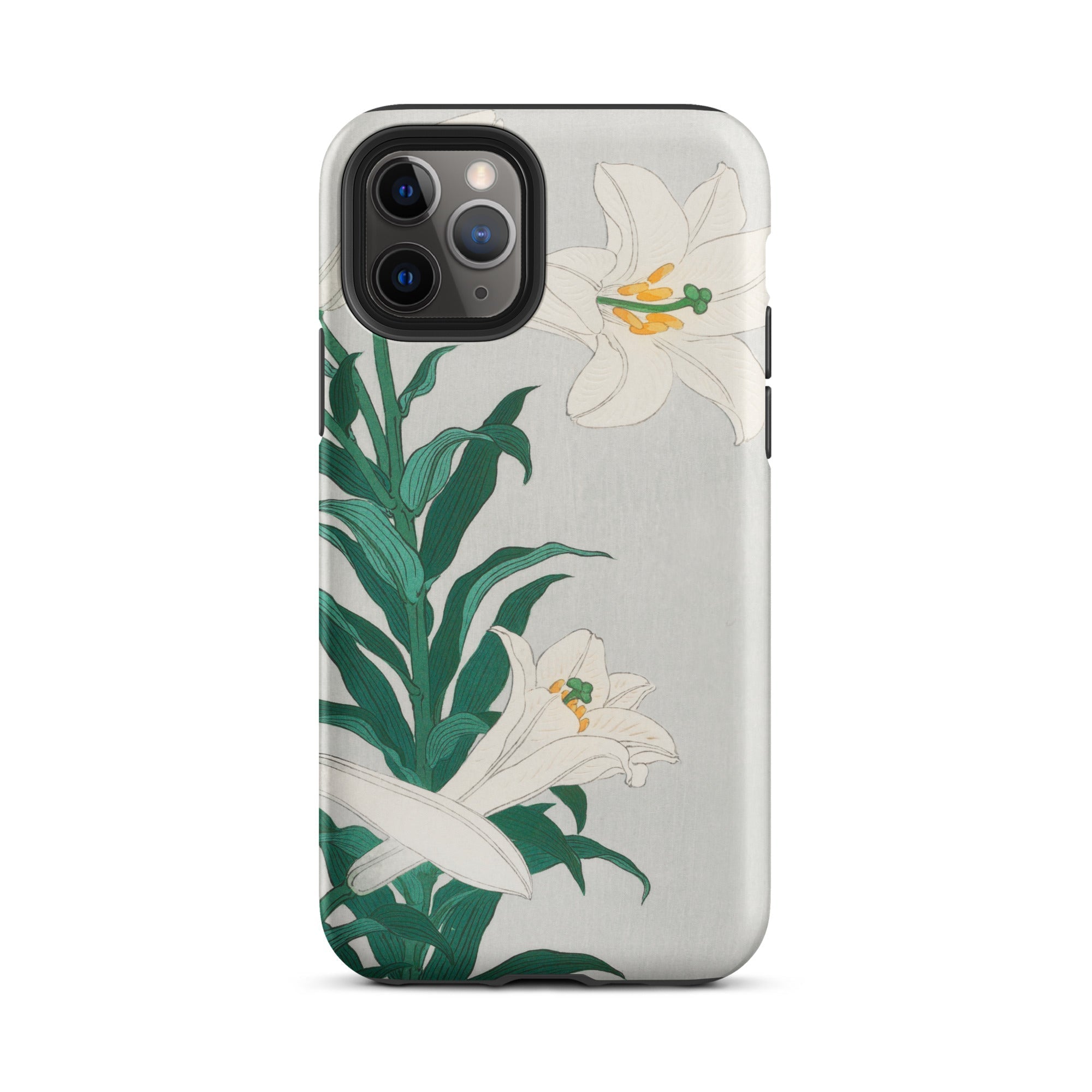 Lilies Ohara Koson Shin Hanga Art Iphone Case, 11 Pro / Matte, Floral Patterned Smartphone Case