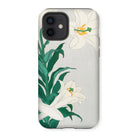 Lilies - Ohara Koson Shin-hanga Art Iphone Case, 12 / Matte, Floral-patterned Iphone Case White Lilies Green Leaves
