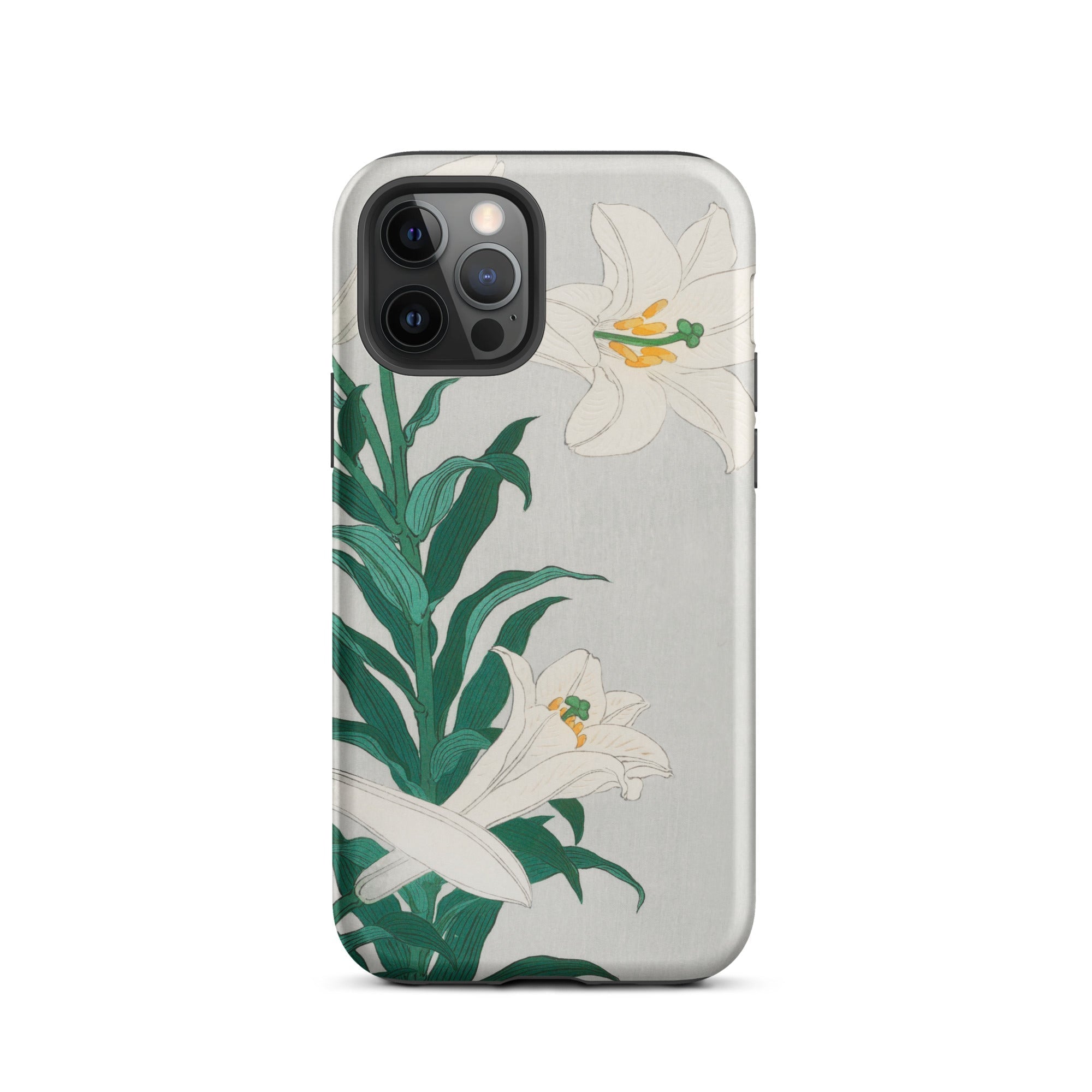 Lilies Ohara Koson Shin Hanga Art Iphone Case, 12 Pro / Matte, Lily Patterned Phone Case