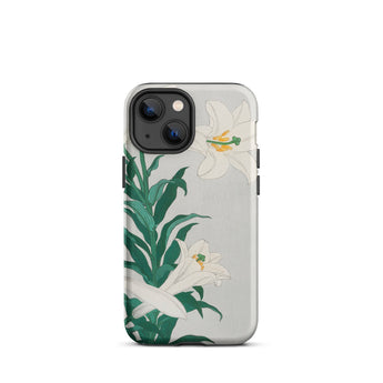 Lilies - Ohara Koson Shin-hanga Art Iphone Case, 13 Mini / Matte, Floral-patterned Phone Case