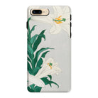 Lilies - Ohara Koson Shin-hanga Art Iphone Case, 8 Plus / Matte, Floral-patterned Smartphone Case White Lilies Green Leaves