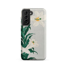 Lilies Ohara Koson Shin Hanga Art Samsung Case, Galaxy S21 / Matte, White Phone Case Floral Lily Pattern